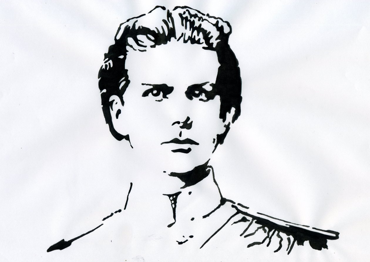 Retrato de Luis II de Baviere (Ludwig Otto Friedrich Wilhelm von Wittelsbach de Alessandro Lonati