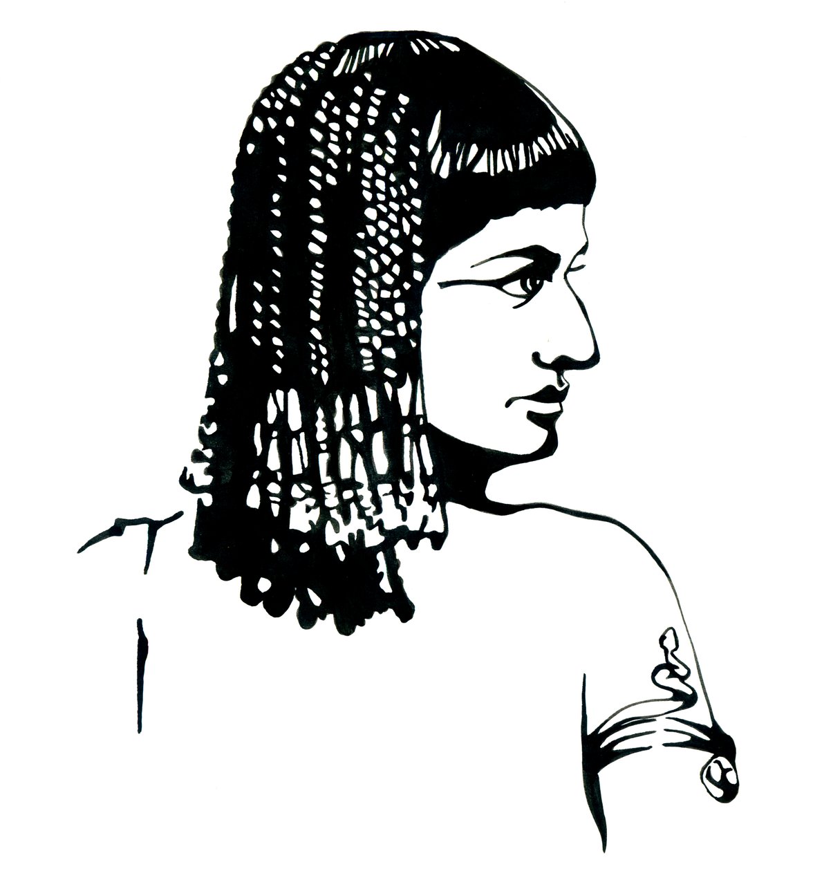 Retrato de la reina de Egipto Cleopatra VII Thea Philopator (69-30 a.C.) de Alessandro Lonati