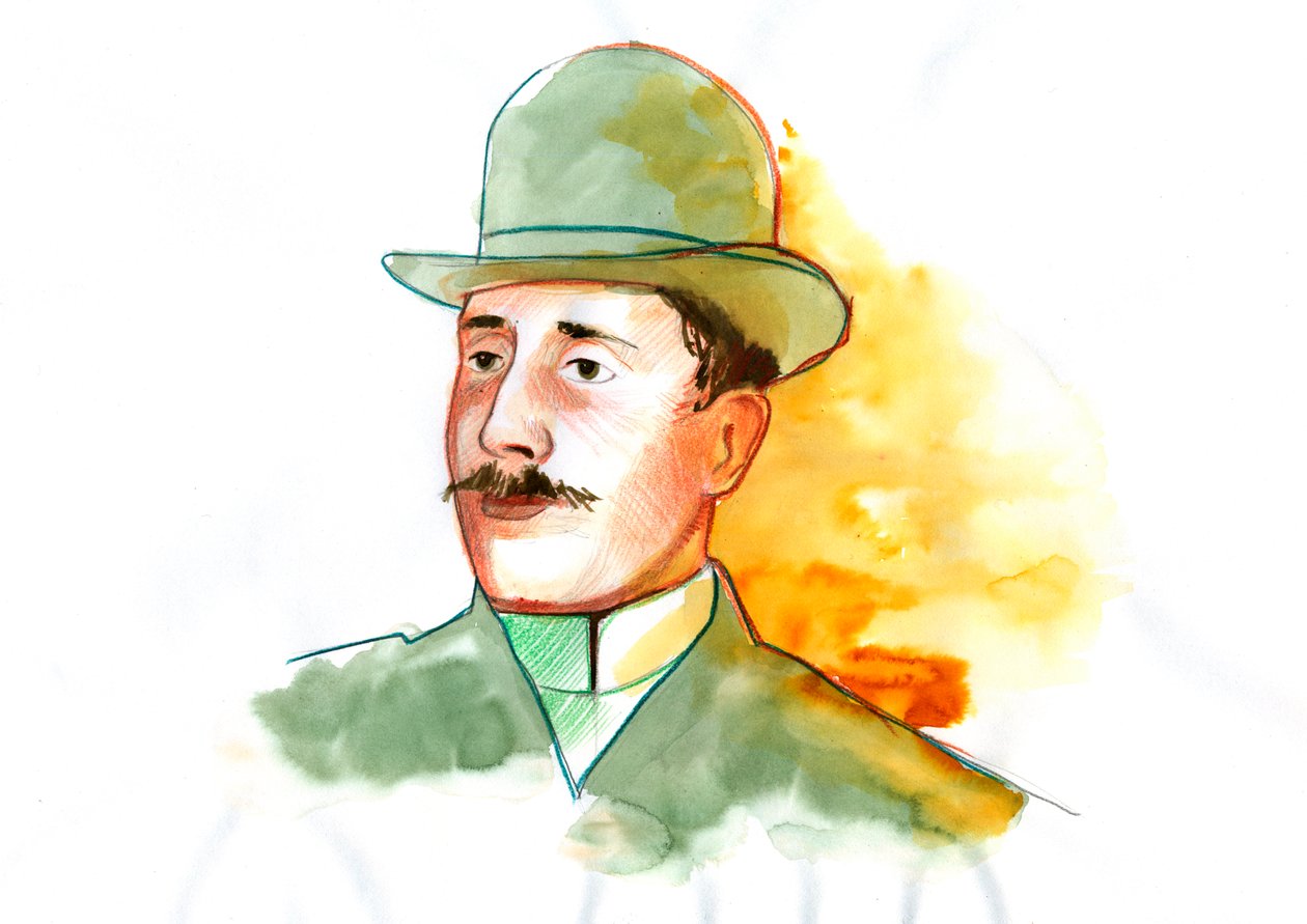 Retrato del poeta Guillaume Apollinaire (1880-1918) (Poeta inglés Guillaume Apollinaire) de Alessandro Lonati