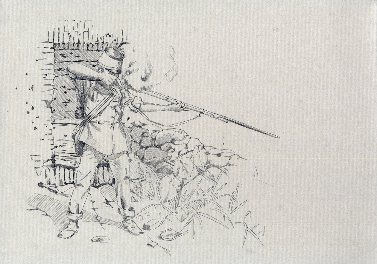 Segundo Imperio (1852-1870): tirador de infantería, soldado del ejército austriaco, austrohúngaro (austrohúngaro) de Alessandro Lonati