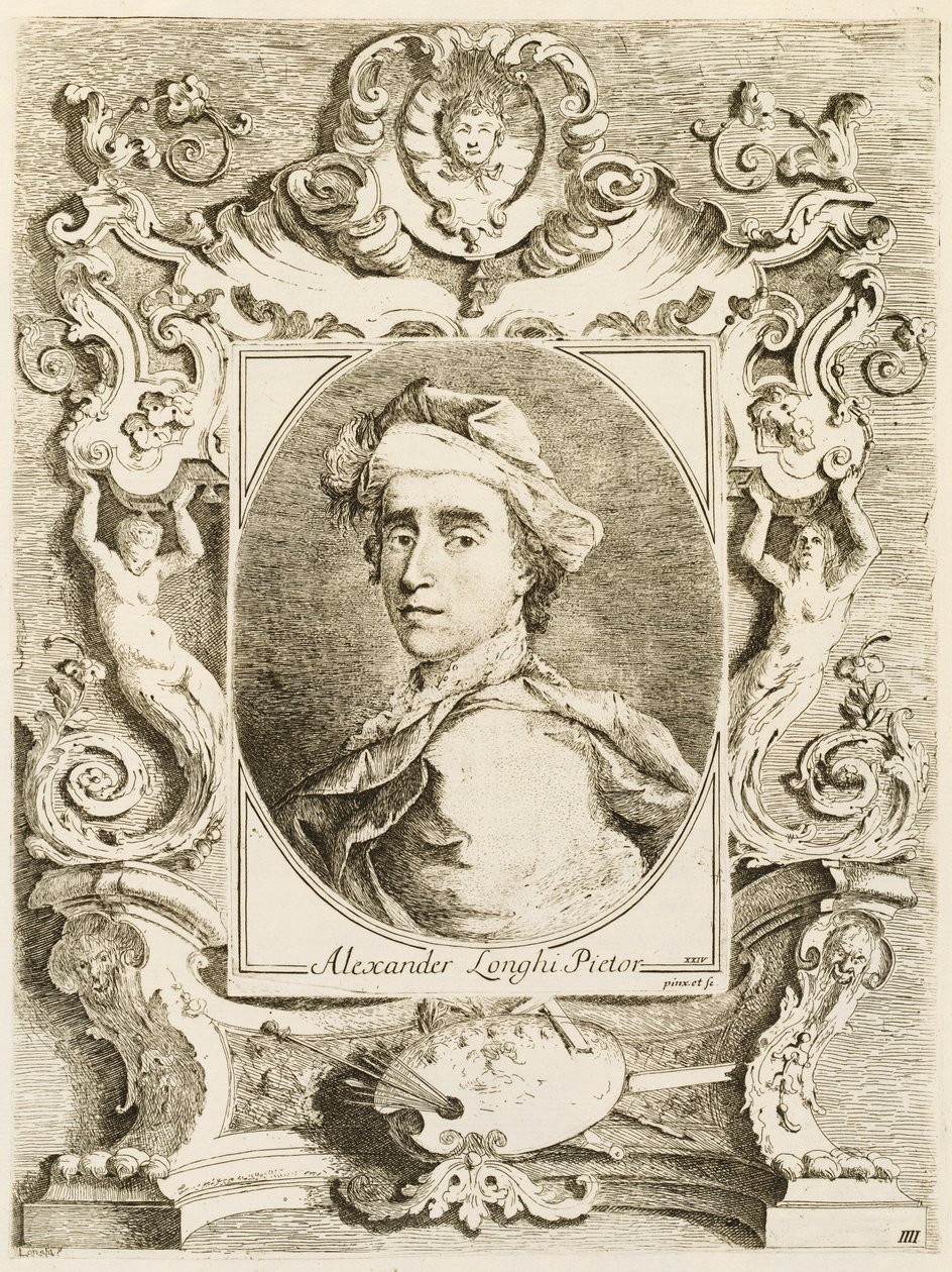Compendio de las Vidas de los Pintores Venecianos históricos más renombrados del presente siglo con sus retratos tomados del natural delineados y grabados por Alessandro Longhi Veneciano de Alessandro Longhi and Italian 18th Century