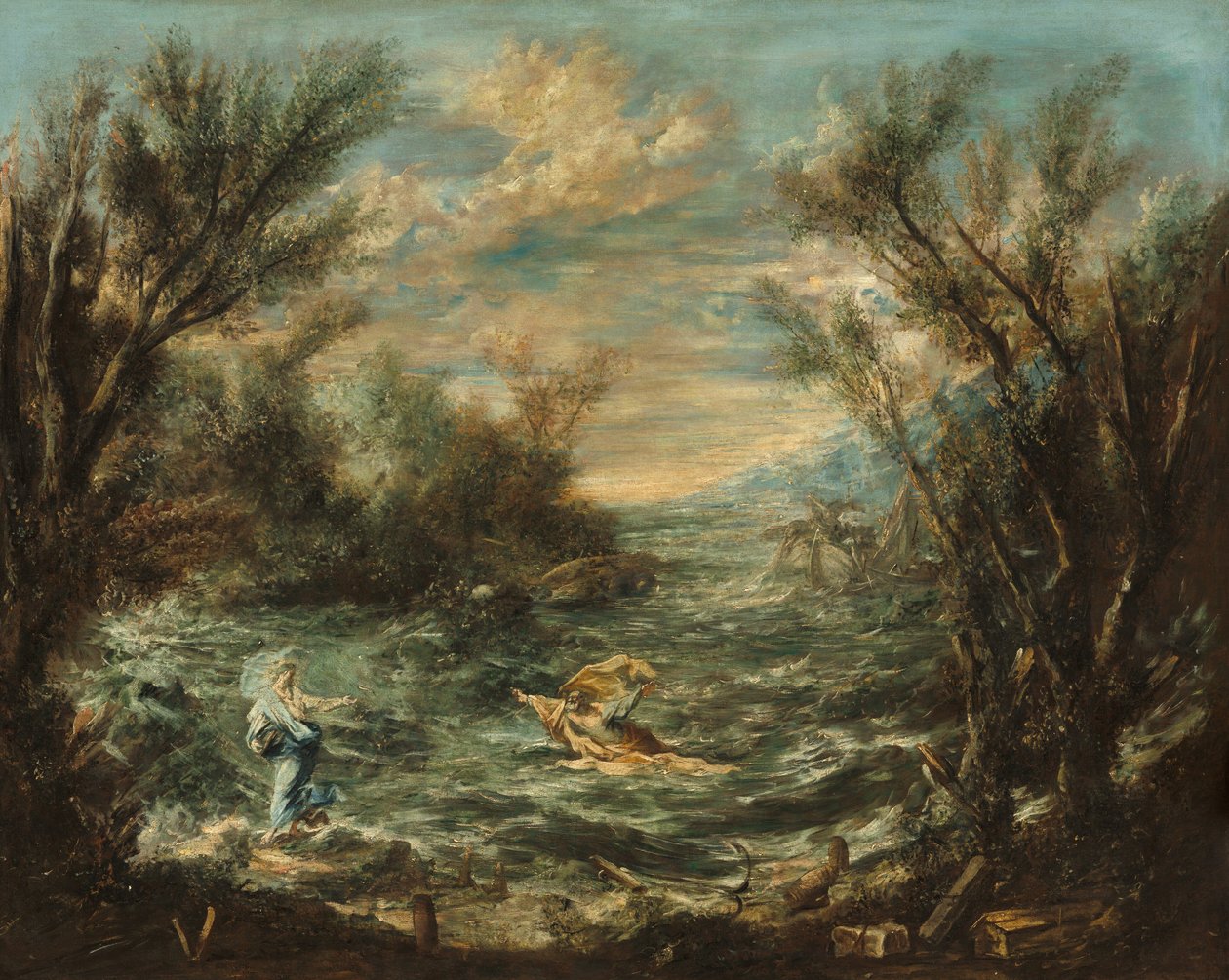 Cristo en el Mar de Galilea de Alessandro Magnasco