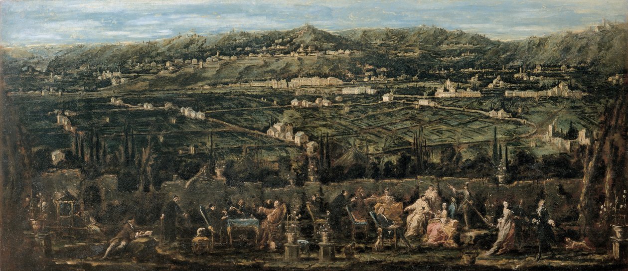 Fiesta en el jardín en Albaro de Alessandro Magnasco