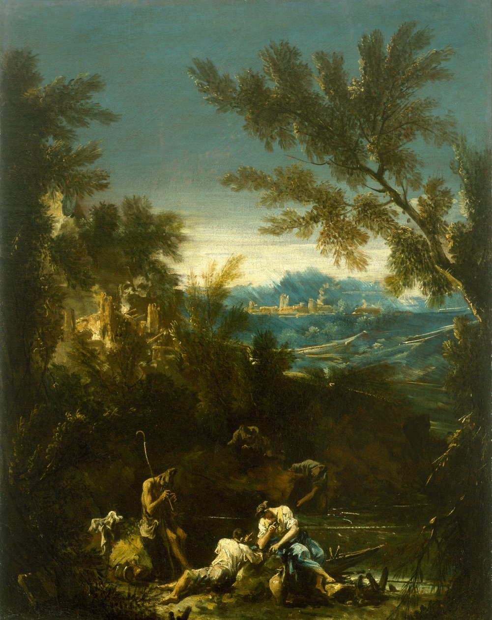 Paisaje con figuras de Alessandro Magnasco