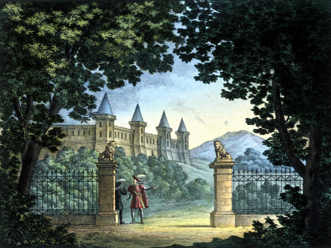 Escenografía de Sanquirico para la ópera “Anna Bolena” de Gaetano Donizetti. Teatro Carcano, Milán de Alessandro Sanquirico