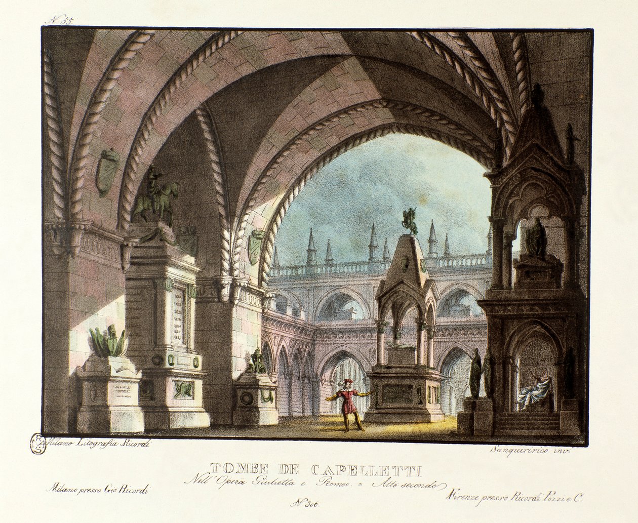 La tumba de la familia Capuleto Escenografía para la ópera 