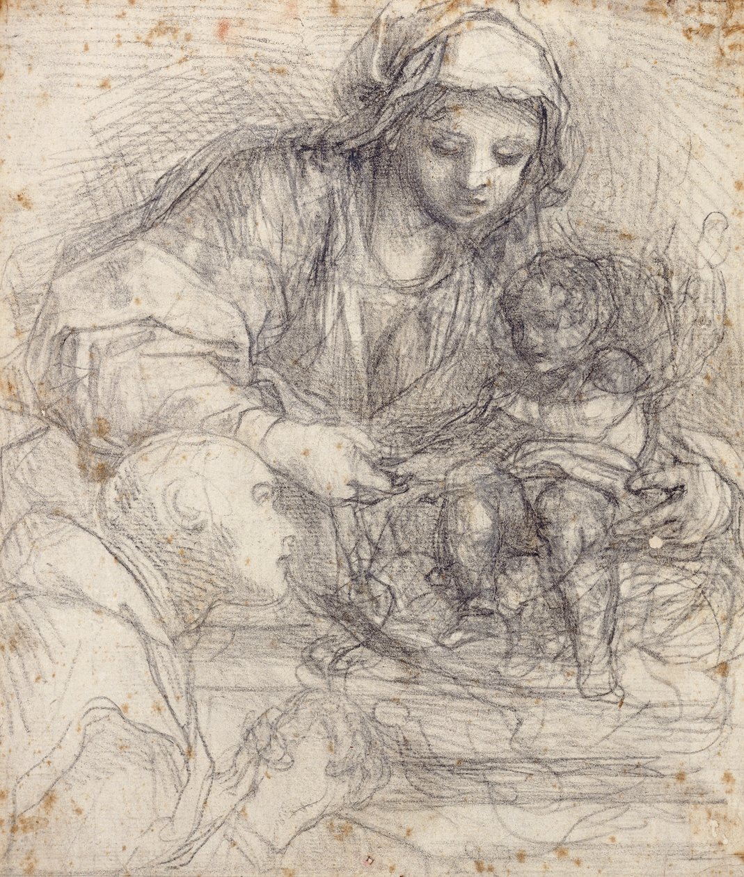 La Madonna y el Niño con un monje cartujo de Alessandro Tiarini