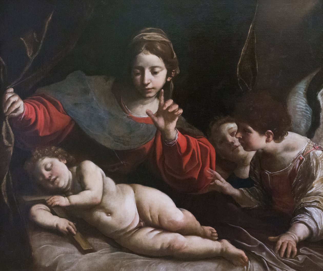 Virgen con el Niño y ángeles de Alessandro Tiarini