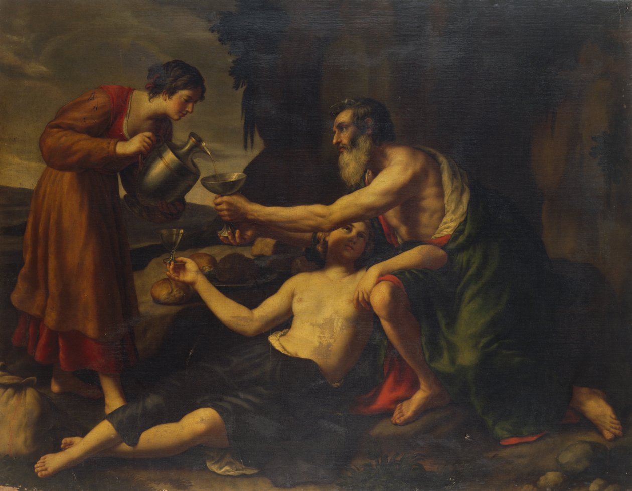 Lot y sus hijas (óleo sobre lienzo) de Alessandro Turchi