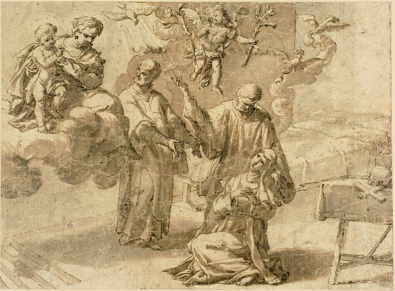 Visión de Santa Catalina de Siena de Alessandro Turchi