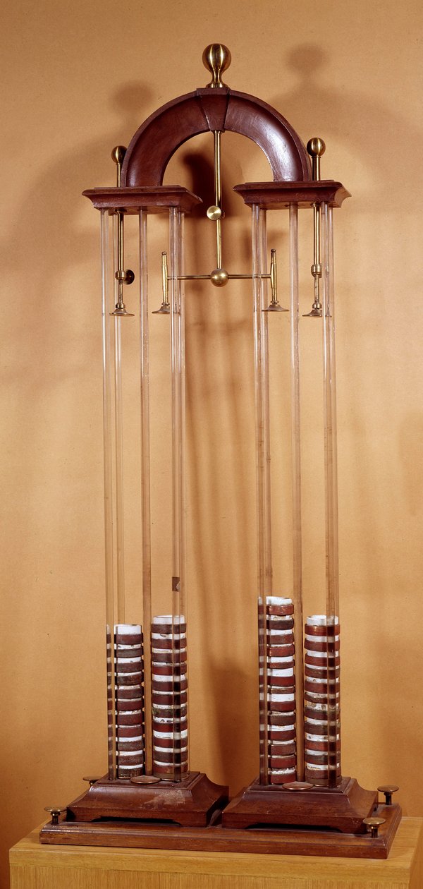 Pila de Alessandro Volta, físico italiano, inventor de la batería eléctrica de Alessandro Volta