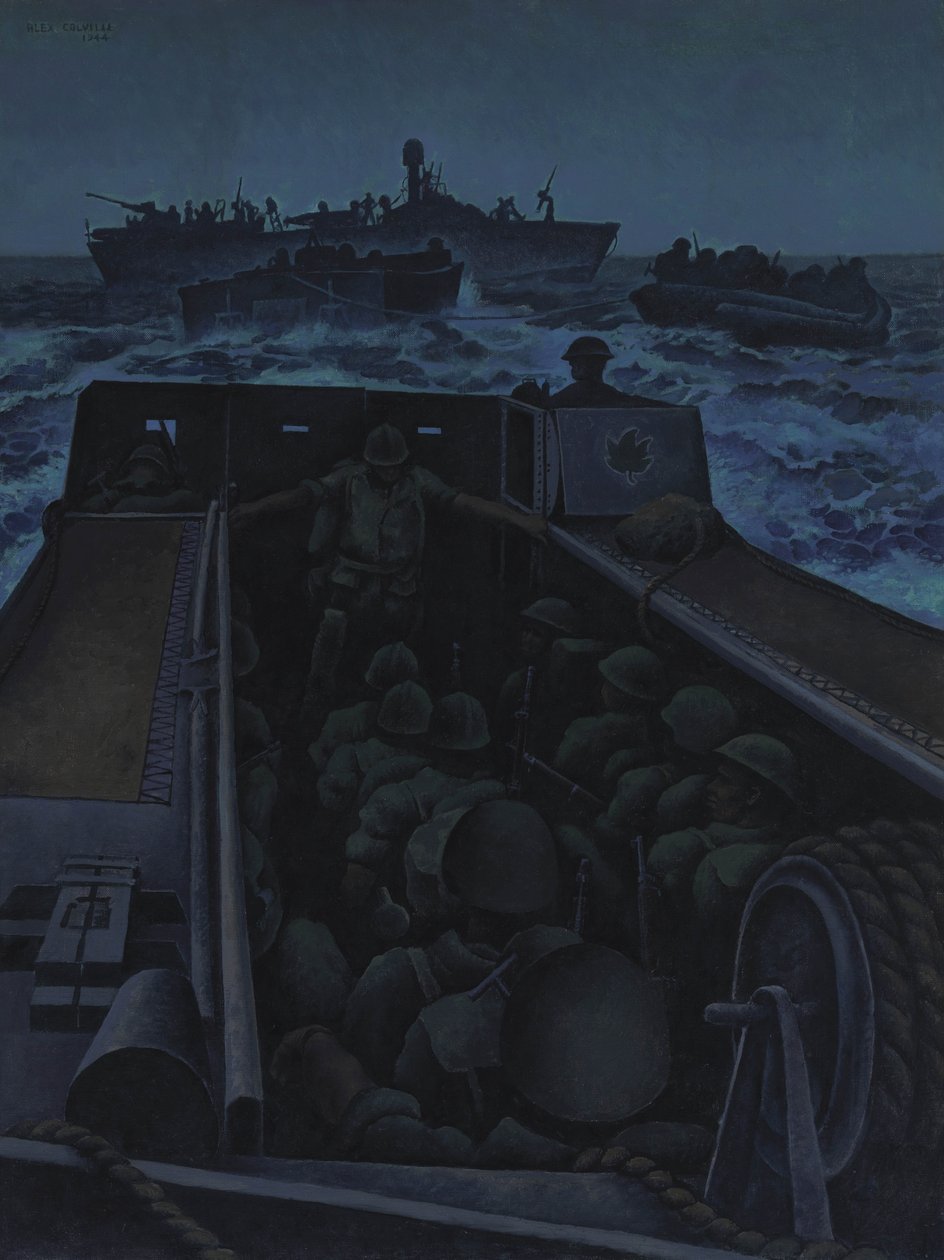 Asalto con lanchas de desembarco al sur de Francia de Alex Colville