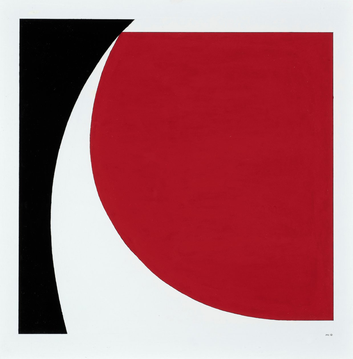 Cut Left, 2023 (esmalte sobre cartulina) de Alex Dunn