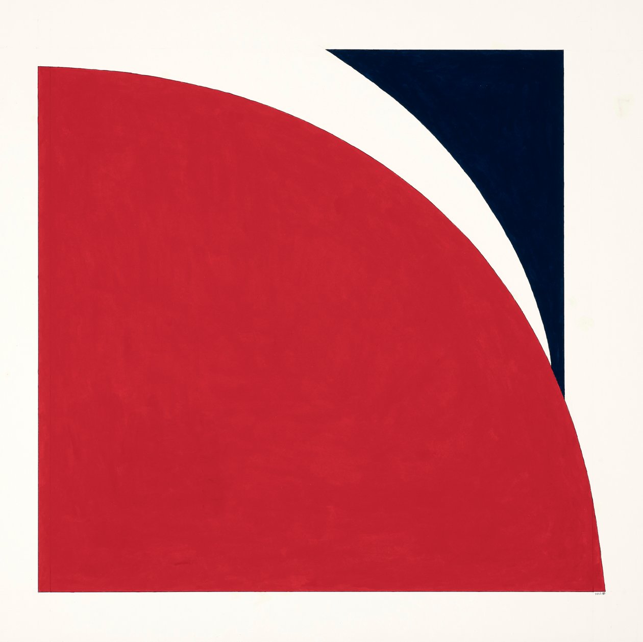 Cut Right, 2023 (esmalte sobre cartulina) de Alex Dunn