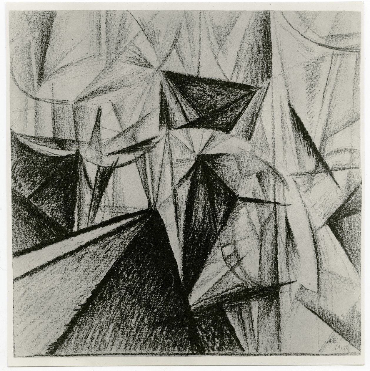 Composición rayonnista (Composición rítmica), 1915 de Alexander Bogomazov