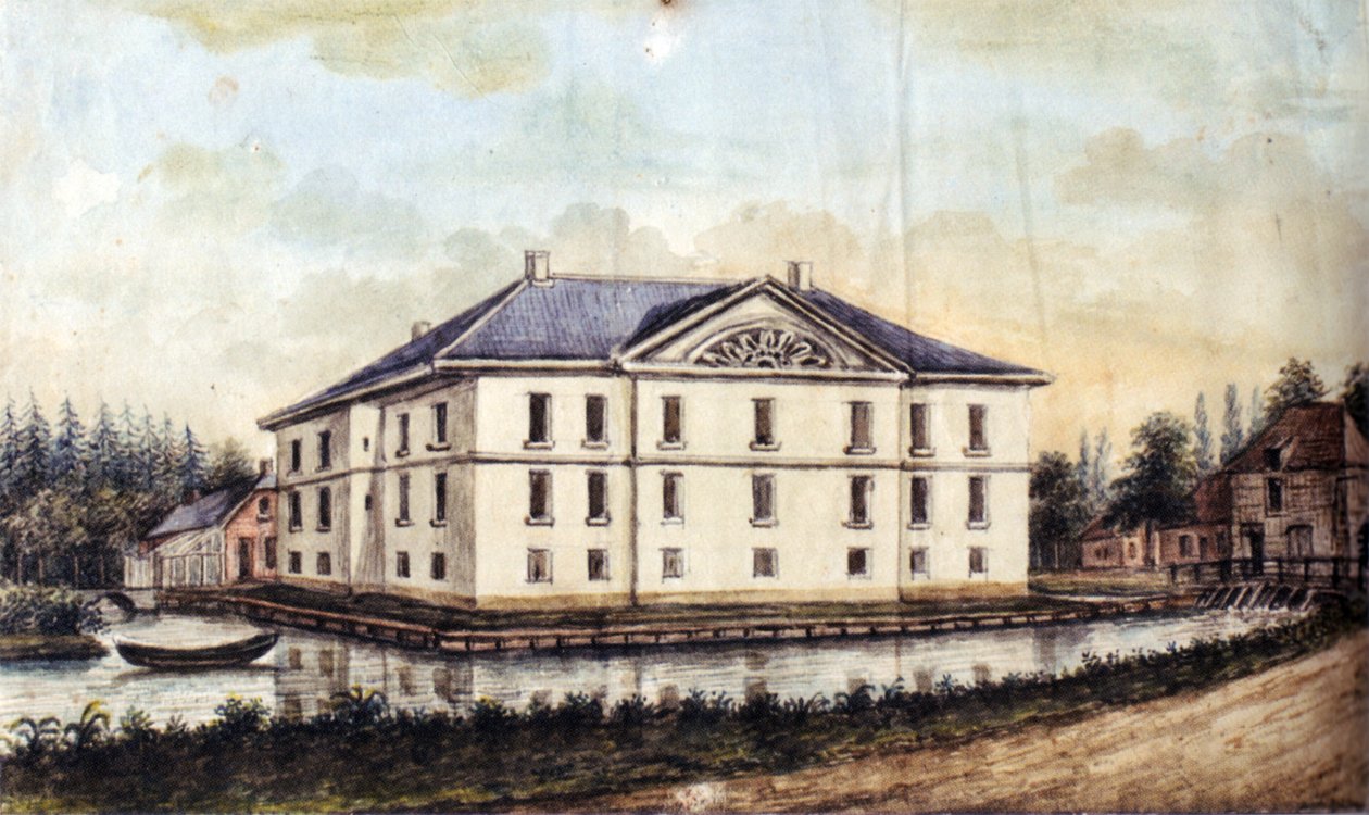 Casa Caen en Straelen, vista desde el este de Alexander Frans van Aefferden