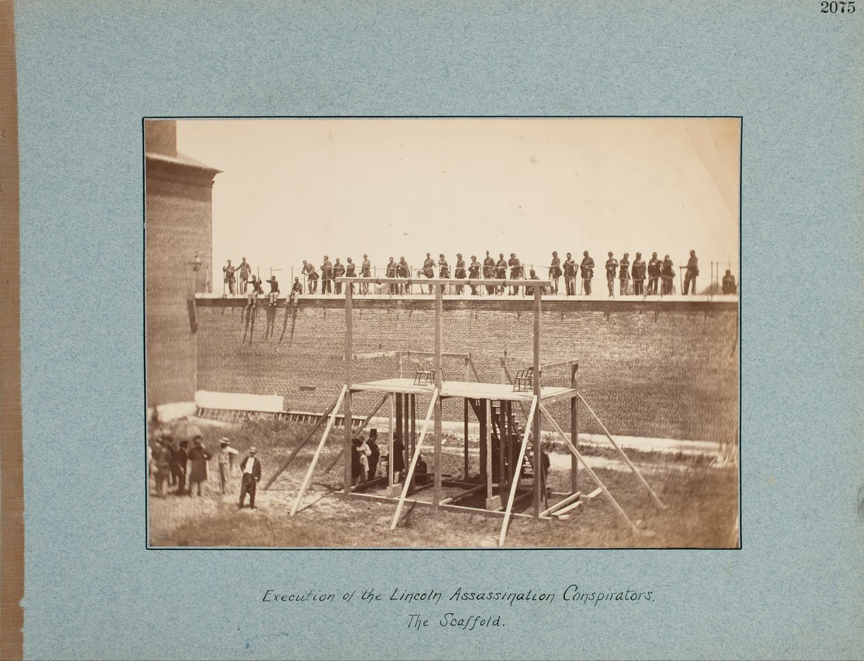 Ejecución de los conspiradores del asesinato de Lincoln. El cadalso. de Alexander Gardner