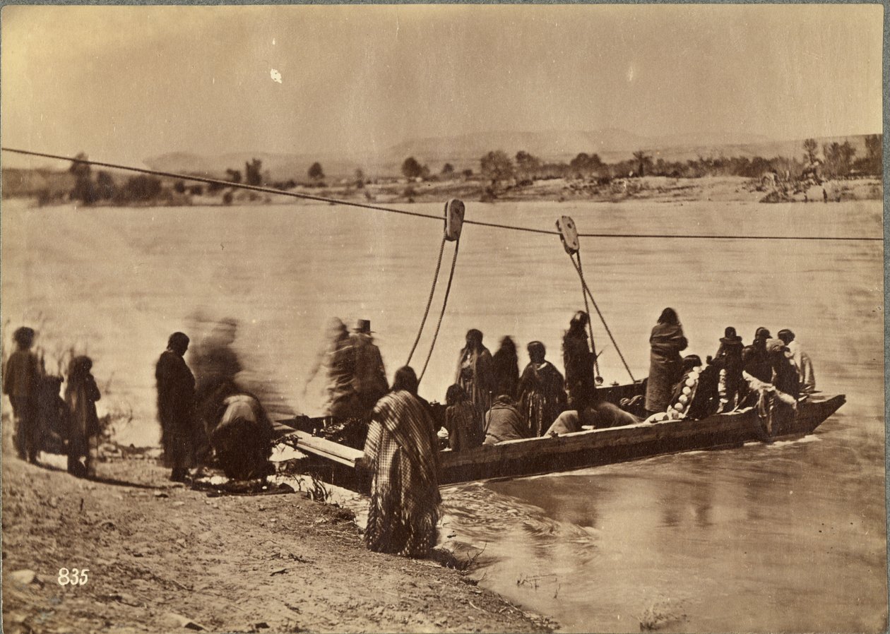Ferry cerca de Fort Laramie, Dakota, 1868 de Alexander Gardner