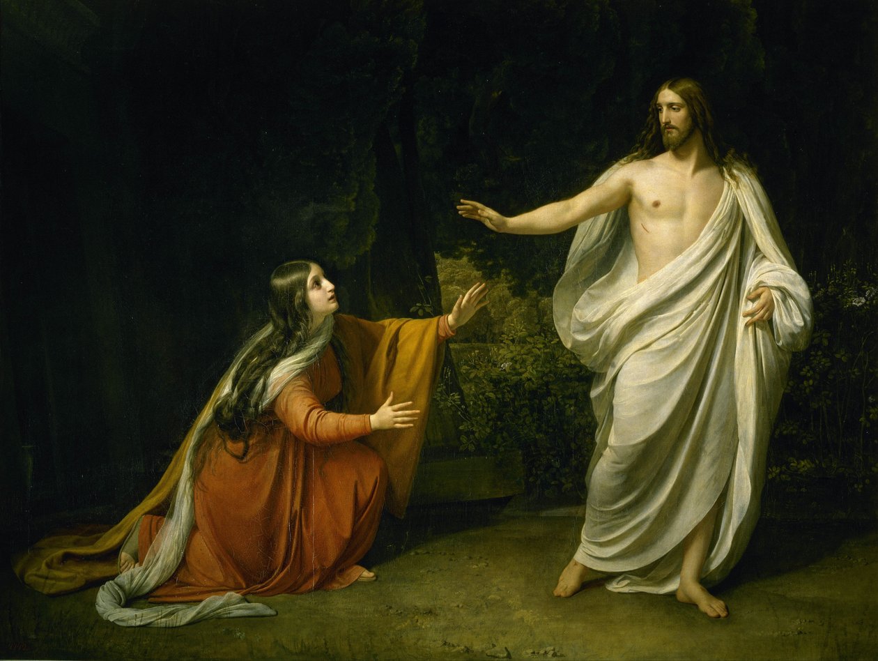 Aparición de Cristo a María Magdalena después de la resurrección de Alexander Andreyevich Ivanov