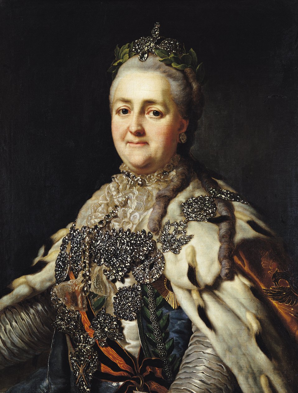 Retrato de Catalina II (1729-96) de Rusia de Alexander Roslin