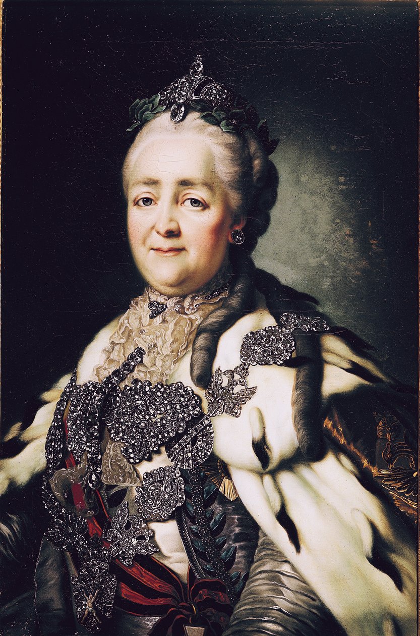 Retrato de Catalina II (1729-96) de Rusia de Alexander Roslin