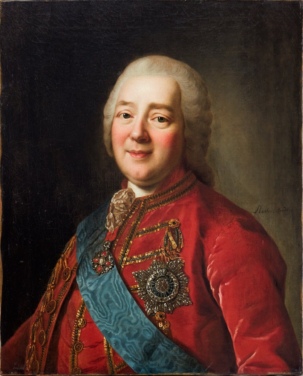 El retrato representa al conde ruso Nikita Ivanovitj Panin (1718–1783) de Alexander Roslin
