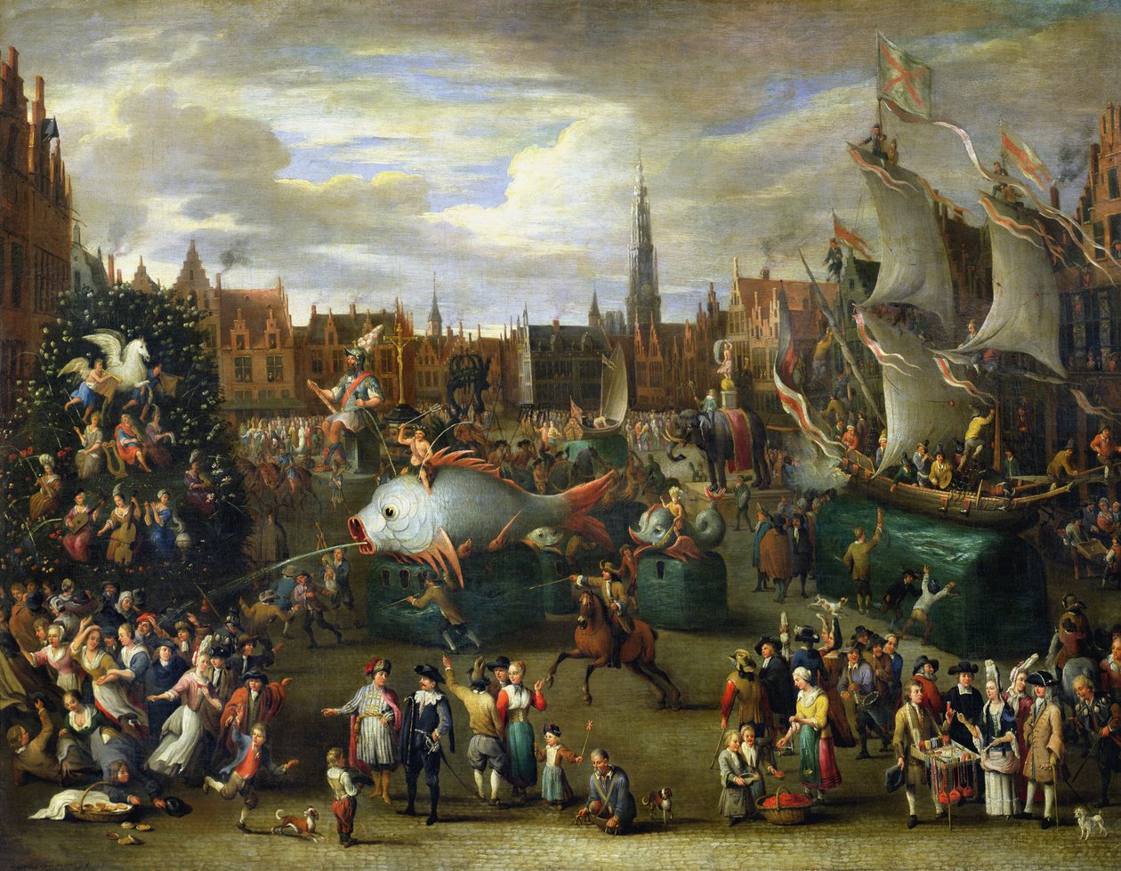 Un festival en Amberes de Alexander van Bredael