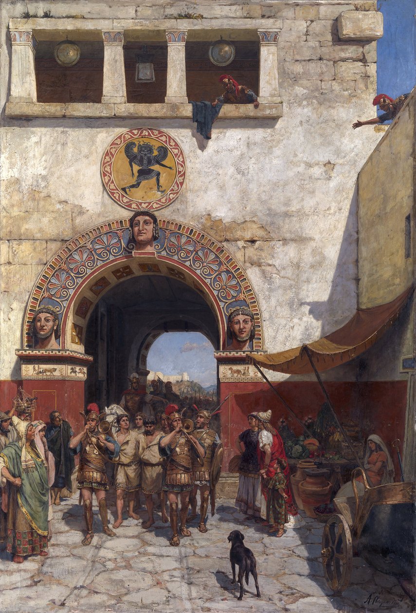 Puerta en Volterra, Etruria de Alexander Alexandrovich Svedomsky