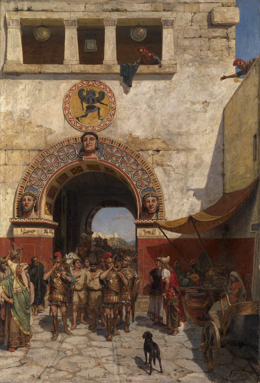 Puerta en Volterra, Etruria de Alexander Alexandrovich Svedomsky
