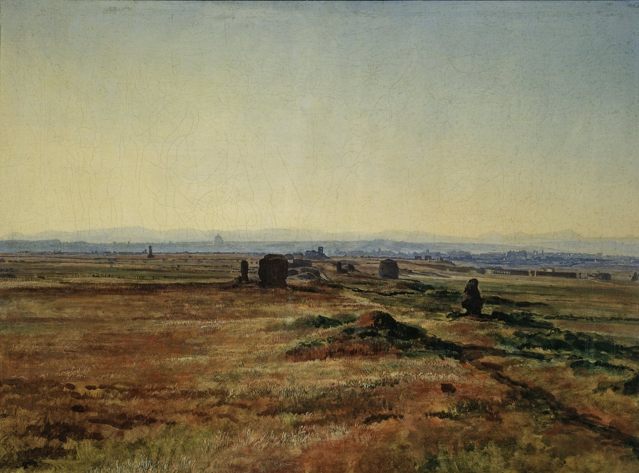 Vía Apia al atardecer de Alexander Andreyevich Ivanov