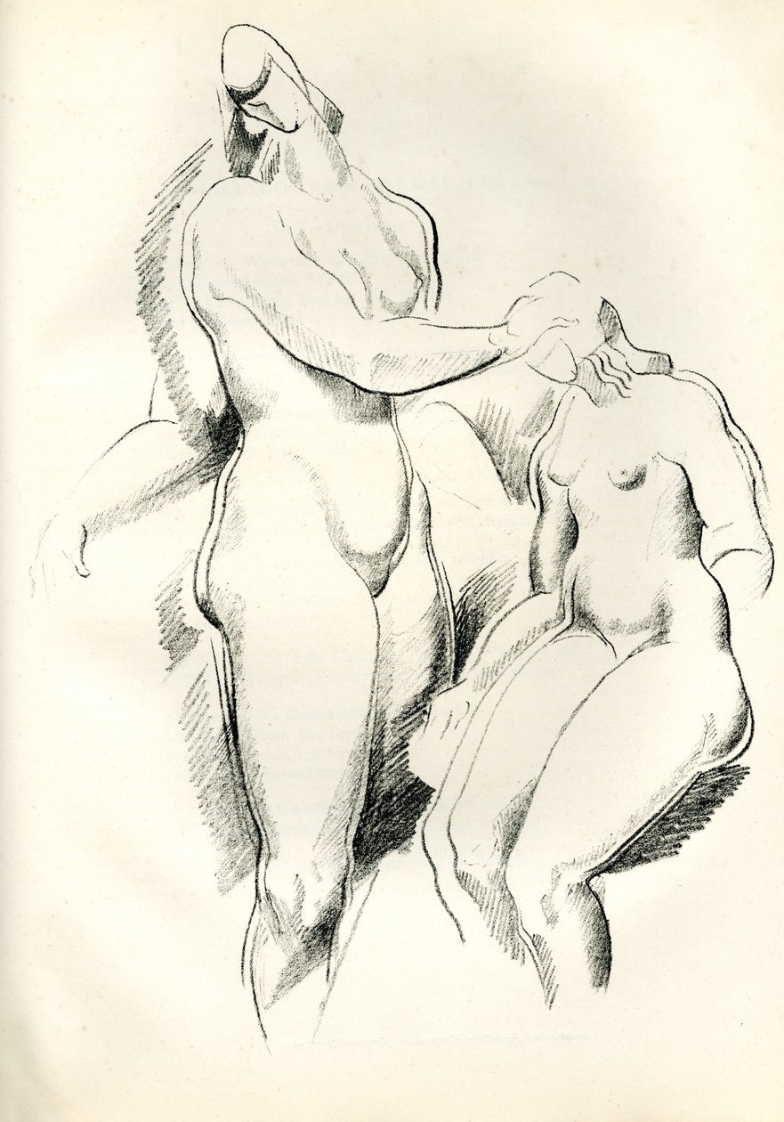 Alemán: Figurliche Kompositio Figurliche Komposition (Composición figurativa), de Genius, Zeitschrift für werdende und alte Kunst de Alexander Archipenko