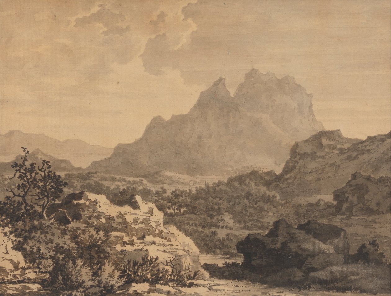 Paisaje montañoso de Alexander Cozens
