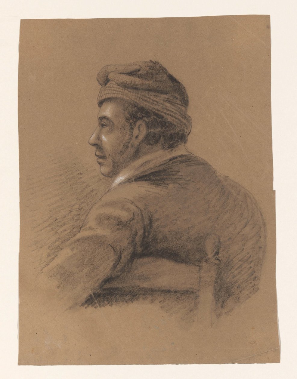 Busto de hombre sentado girado, visto desde atrás de Alexander Cranendoncq