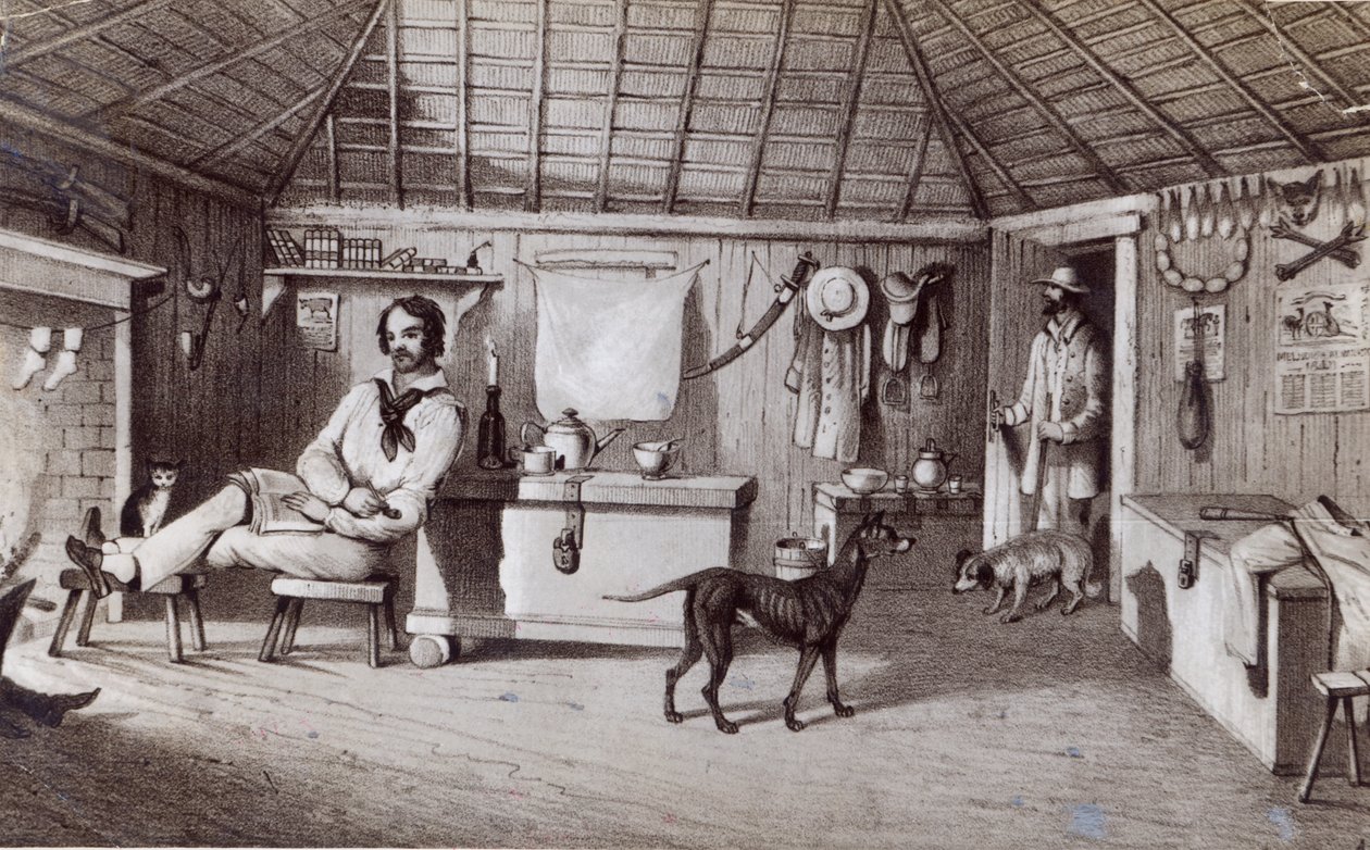 El primer hogar del ocupante ilegal, c.1847 de Alexander Denistoun Lang
