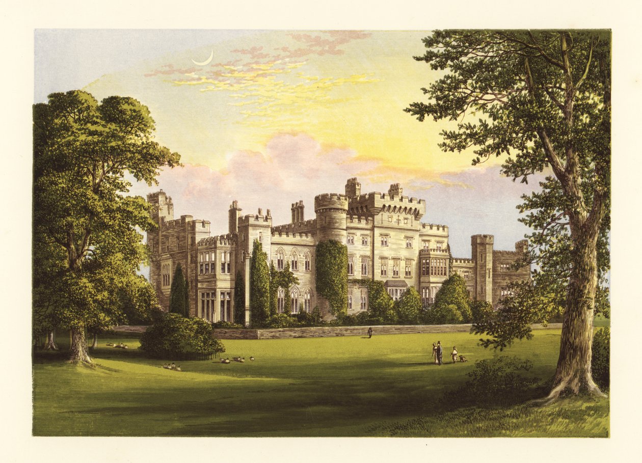 Castillo de Hawarden, Flintshire, Gales. de Alexander Francis (after) Lydon