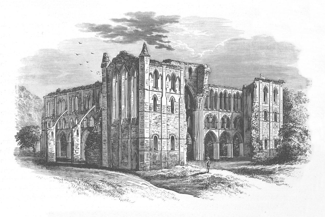 Desde el norte, Abadía de Rievaulx, c1880, 1897 de Alexander Francis Lydon