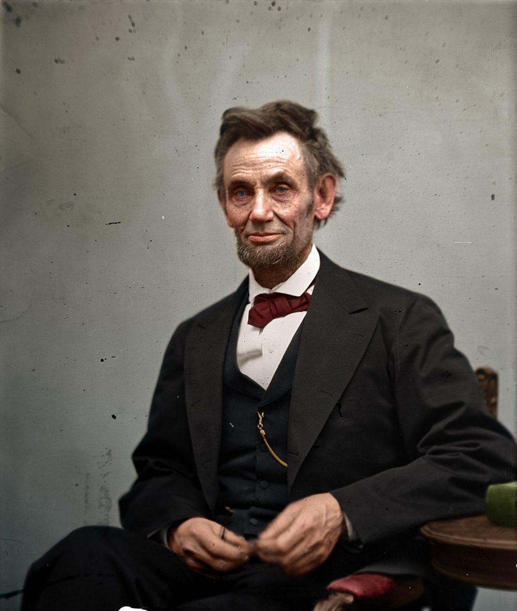 Abraham Lincoln en febrero de 1865, coloreado de Alexander Gardner