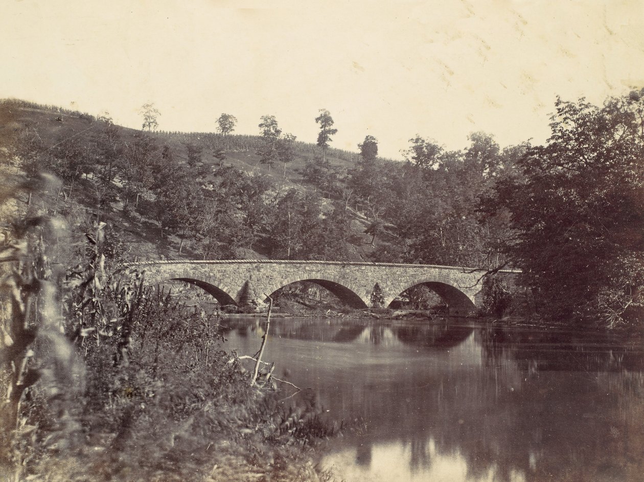 Puente de Antietam, en la carretera de Sharpsburg y Boonsboro, No. 1, septiembre de 1862, 1862 de Alexander Gardner