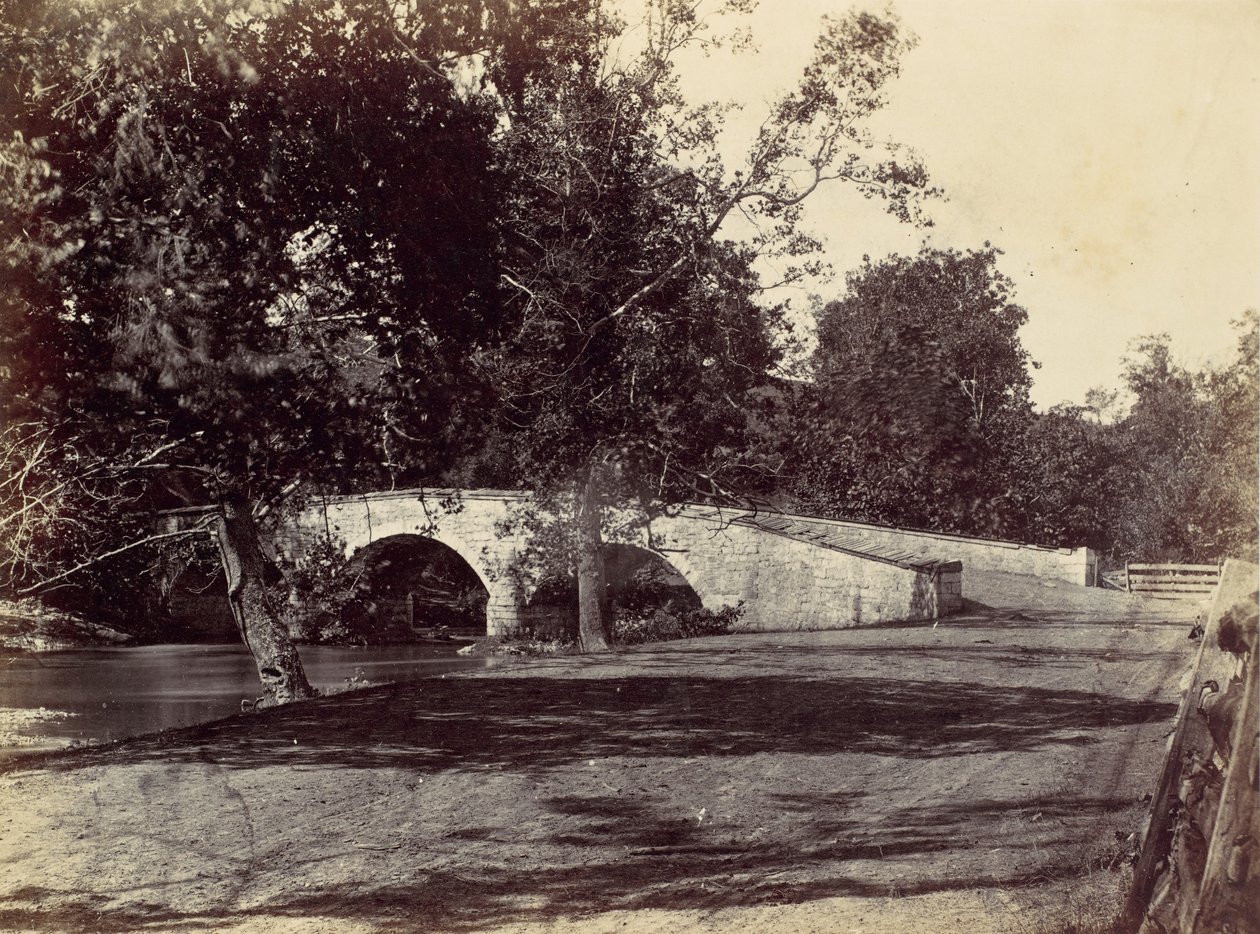 Puente Burnside, sobre el Antietam, cerca de Sharpsburg, No. 1, septiembre de 1862, 1862 de Alexander Gardner