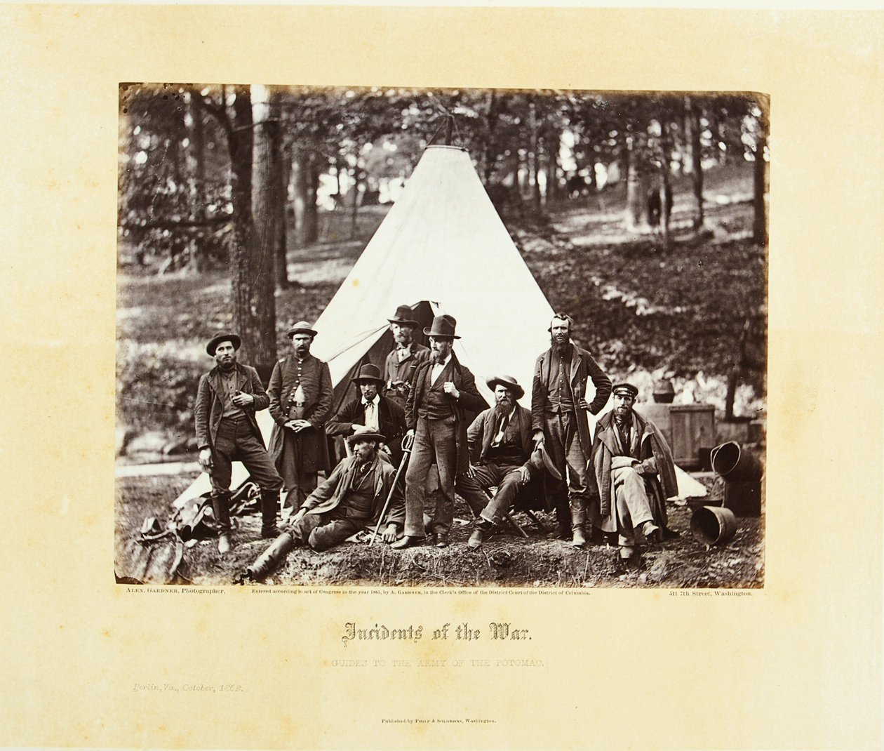 Libro de Bocetos Fotográficos de la Guerra de Gardner, Washington: Philip & Solomons de Alexander Gardner