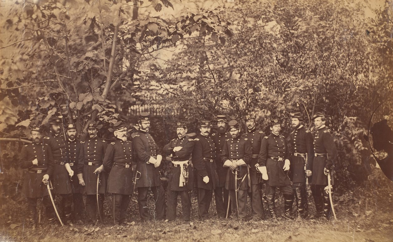 General McClellan y su estado mayor, ca. 1863 de Alexander Gardner.