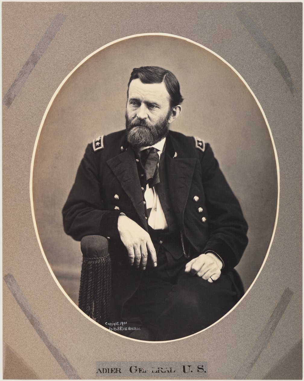 Impresión de arroz de platino de Ulysses S. Grant, 1865, impresa en 1901 de Alexander Gardner