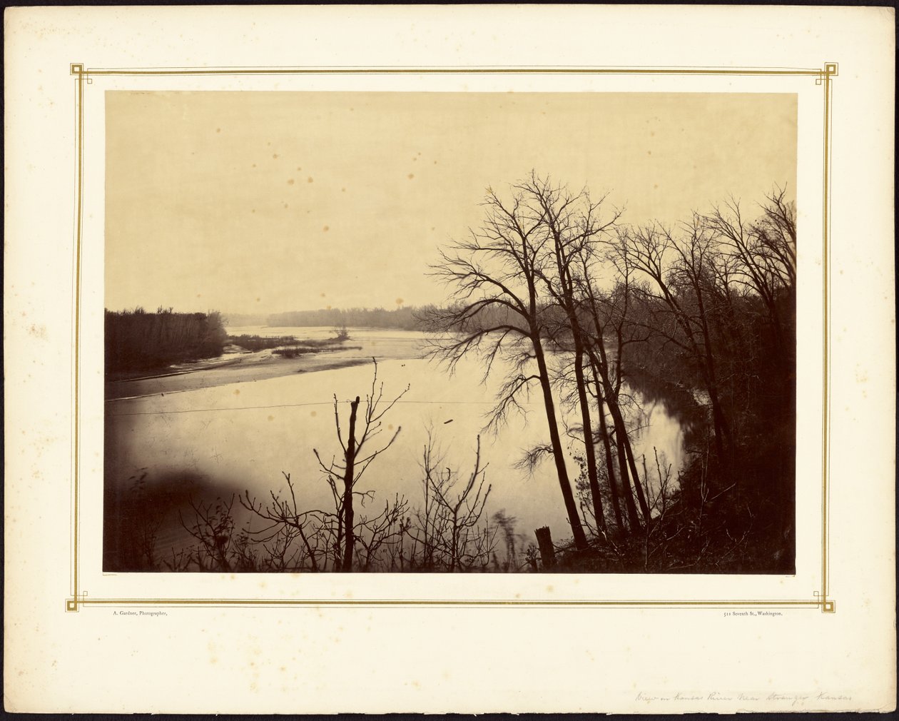 [Vista del río Kansas cerca de Stranger, Kansas] de Alexander Gardner