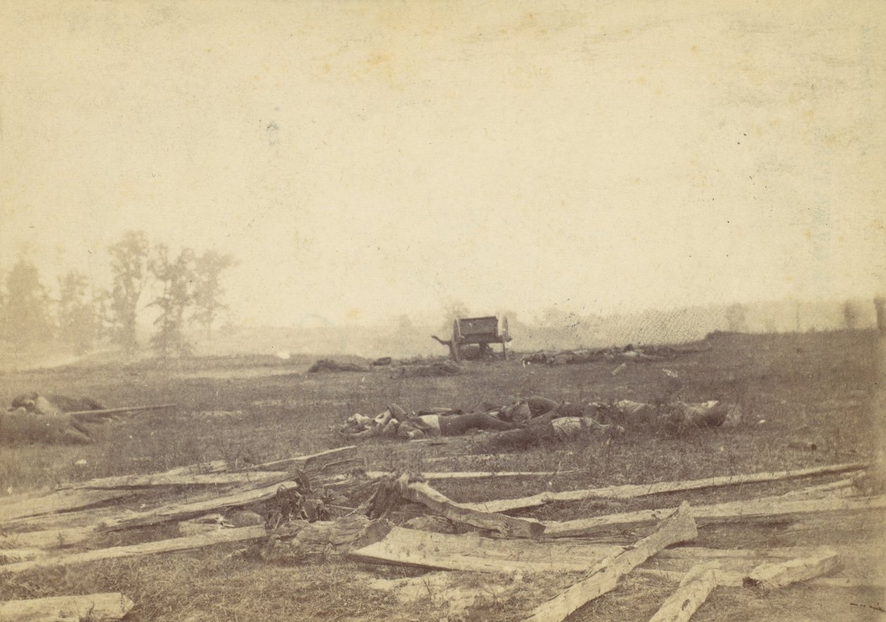 Vista en el campo de batalla de Antietam, septiembre de 1862, 1862 de Alexander Gardner