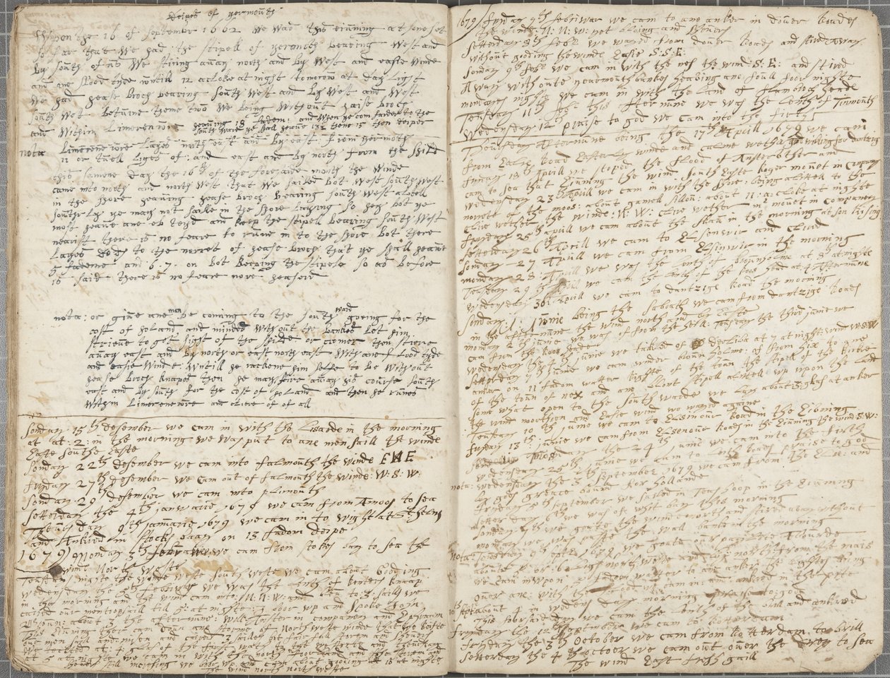 Diario de Alexander Gillespie, 1662 de Alexander Gillespie