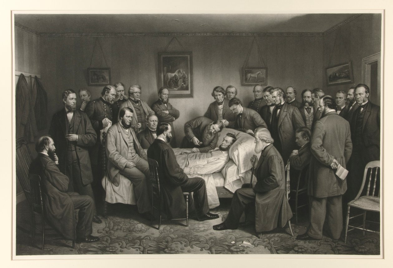 Lincoln en su lecho de muerte de Alexander Hay Ritchie