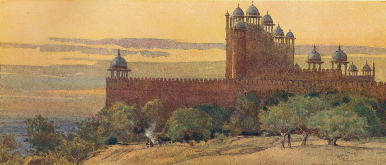 La Mezquita y la Puerta de la Victoria, Fatehpur Sikri, c.1880 1905 de Alexander Henry Hallam Murray