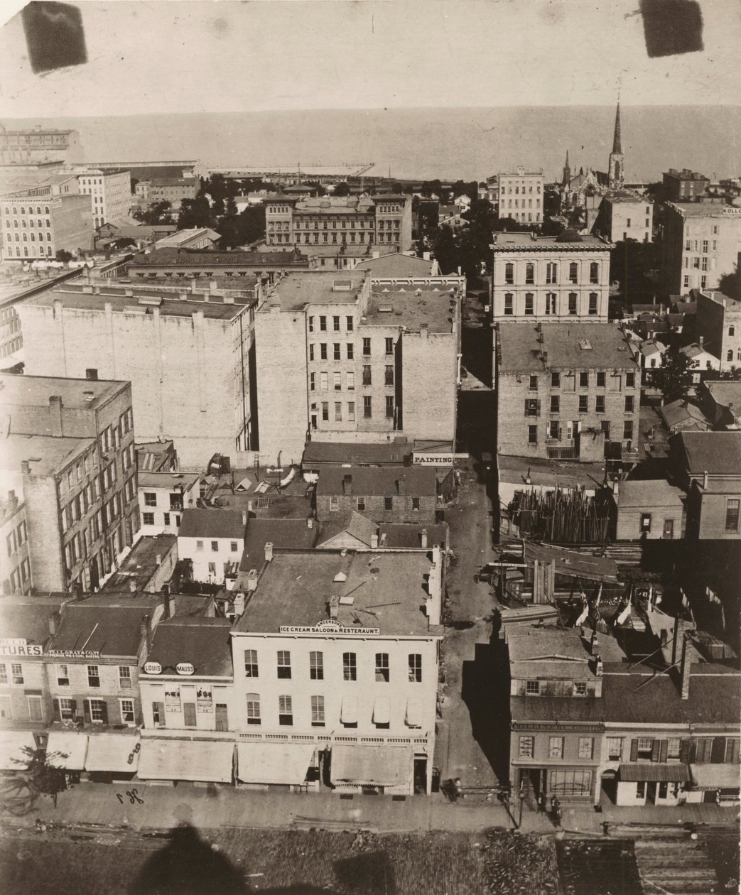 Vista este desde la cúpula del juzgado en Chicago, 1858 de Alexander Hesler