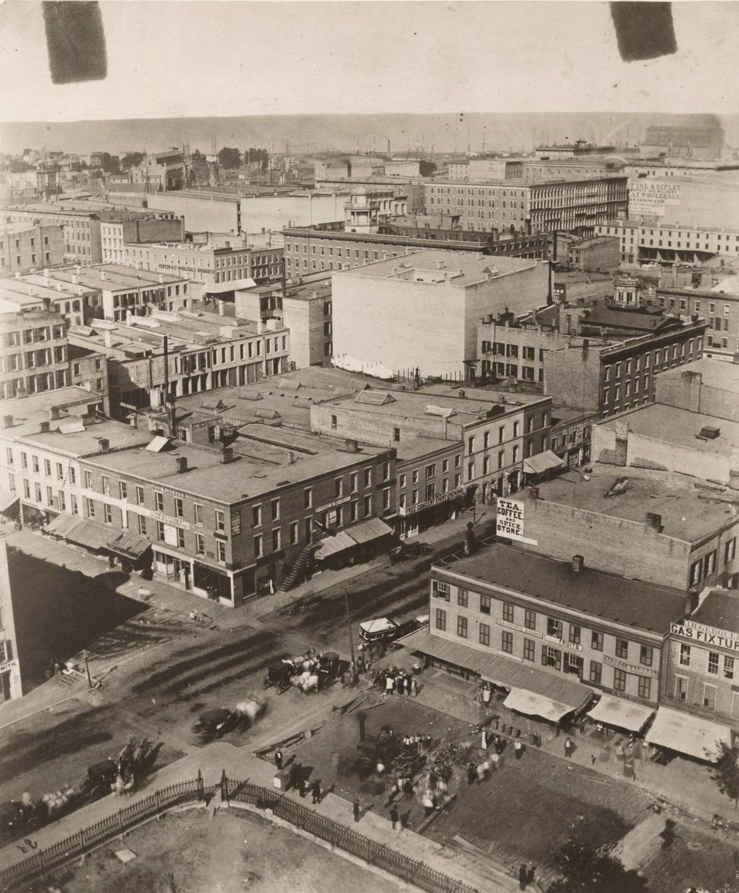 Vista noreste desde la cúpula del juzgado en Chicago, 1858 de Alexander Hesler