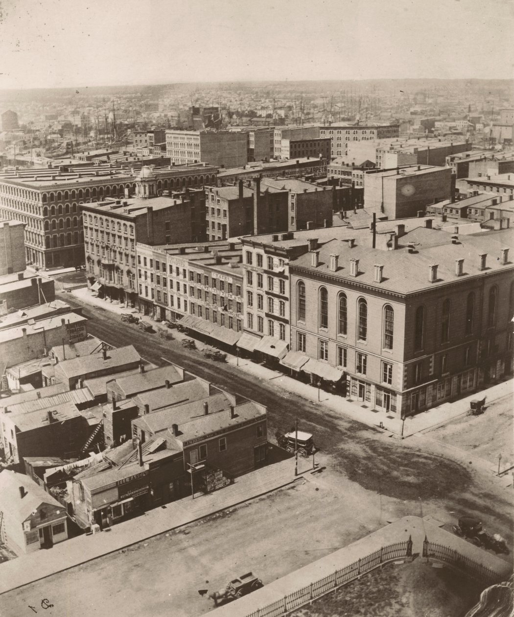 Vista noroeste desde la cúpula del juzgado en Chicago, 1858 de Alexander Hesler